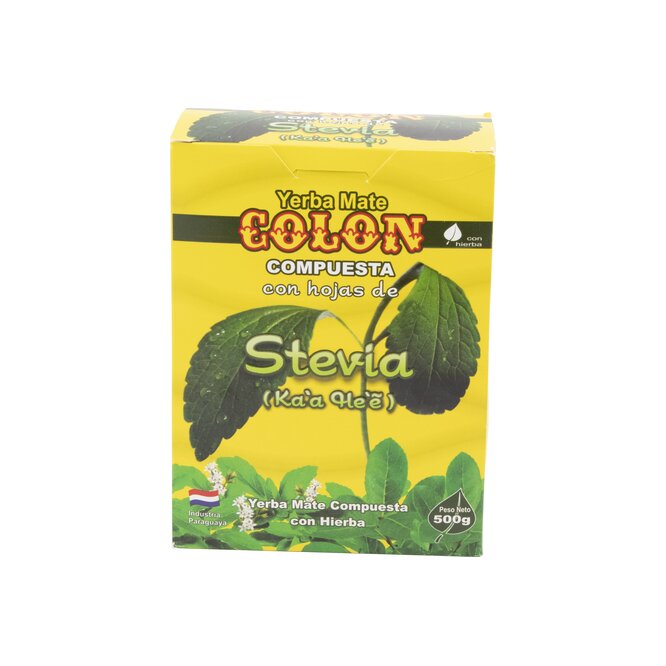 Yerba mate compuesta con stevia paquete Colón 500 gramos