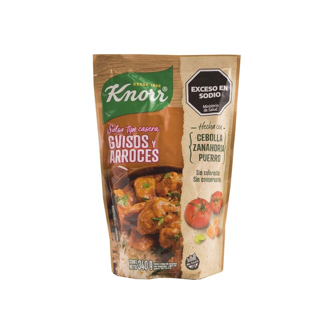 Salsa Para Guiso o Arroz Tipo Casera en doy pack Knorr 340 gramos