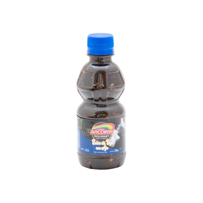 Salsa de soja con ajo frasco Arcoíris 250 ml