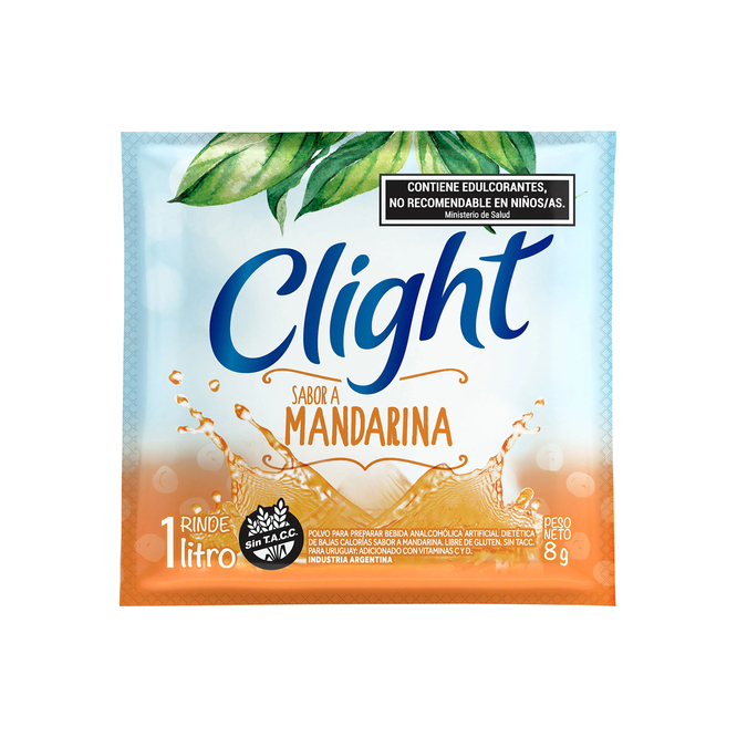 Jugo sabor mandarina en polvo Clight 8 gramos