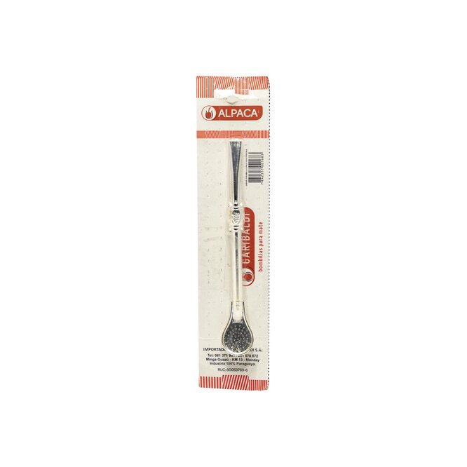 Bombilla alpaca blanca 16 cm p9000 Garibaldi 1 unidad