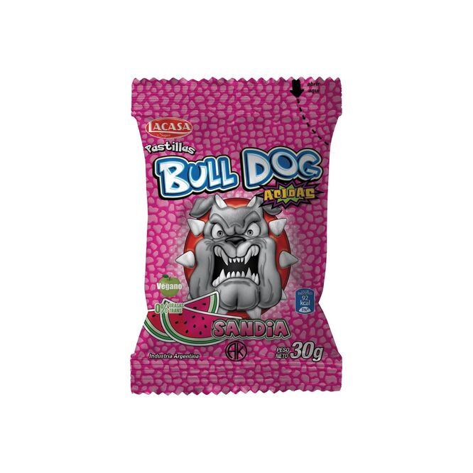 Caramelo sabor sandía Bulldog 30 gramos
