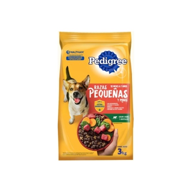 Alimento para perro adulto razas pequeñas Pedigree 3 kilos