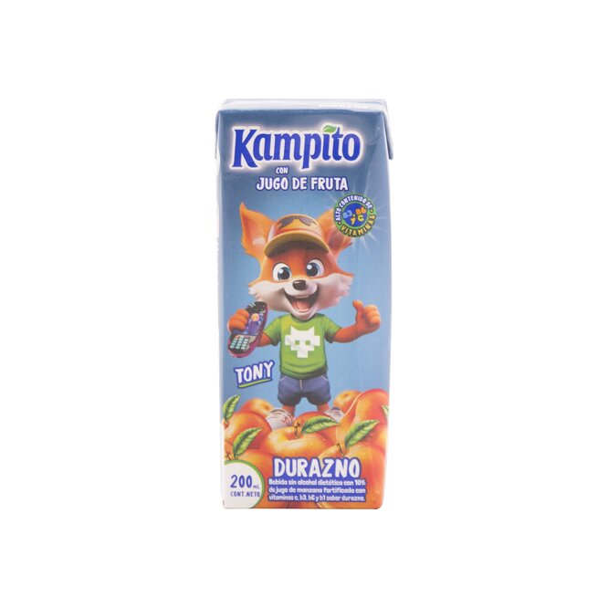 Jugo de fruta sabor durazno botella Kampito 200 ml