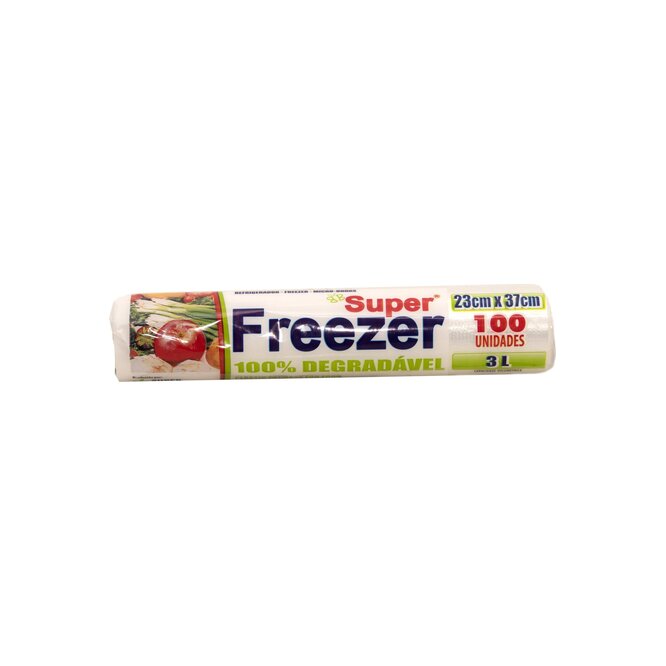 Bolsas para alimentos 3 litros Freezer 100 unidades