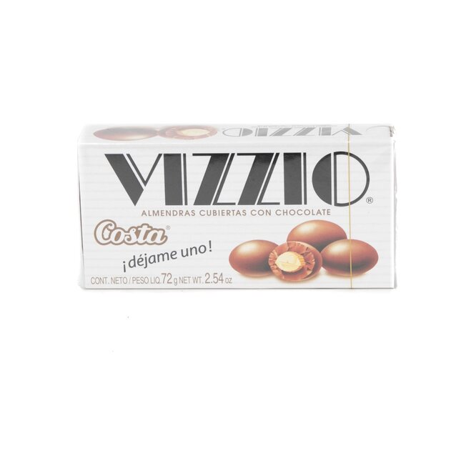 Chocolate con almendras en caja Vizzio Costa 72 gramos