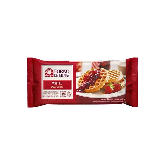 Waffle Congelado Tradicional Forno de Minas 6 unidades