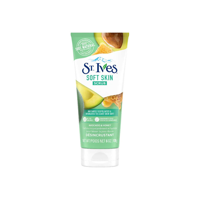 Crema exfoliante de aguacate y miel St. Ives 170 gramos
