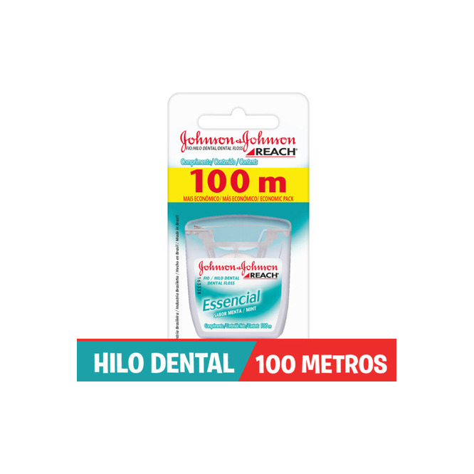 Hilo dental essencial menta paquete Johnson’s 100 metros