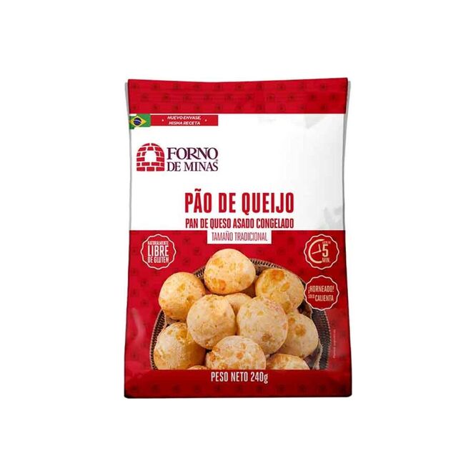 Pan de queso brasileño congelado Forno Minas 240 gramos