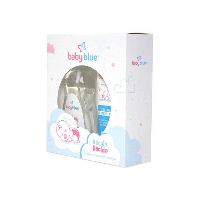 Estuche recién nacido crema aceite paquete Baby Blue 100 ml