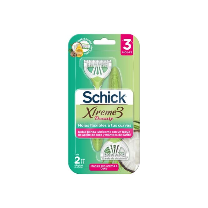 Máquina de afeitar xtreme 3 doble humectación women Schick 2 unidades