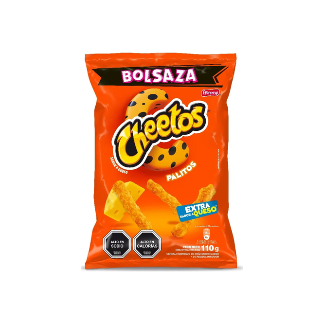 Snack salado de Maíz Sabor Queso Super Crunchy Cheetos 110 gramos