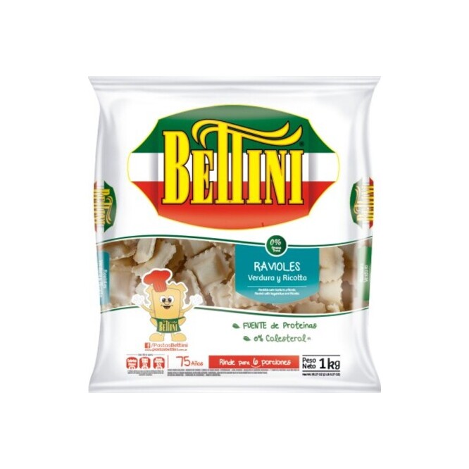 Ravioles de Verdura y Ricota Bettini 1 kilo