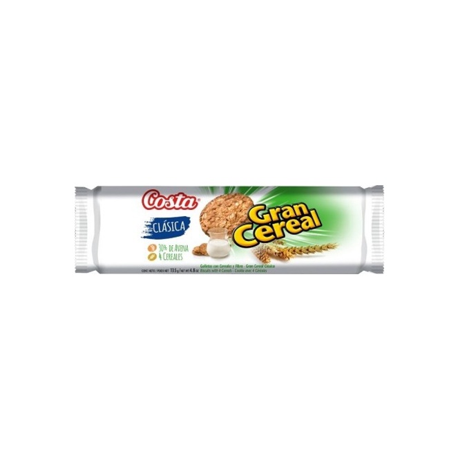 Galletitas clasico gran cereal Costa 135 gramos