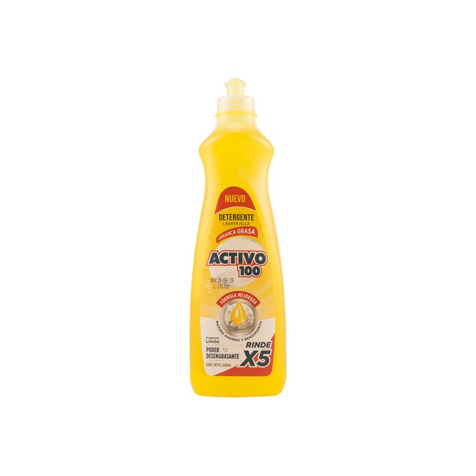 Detergente lavavajilla limón botella Activo 500 ml