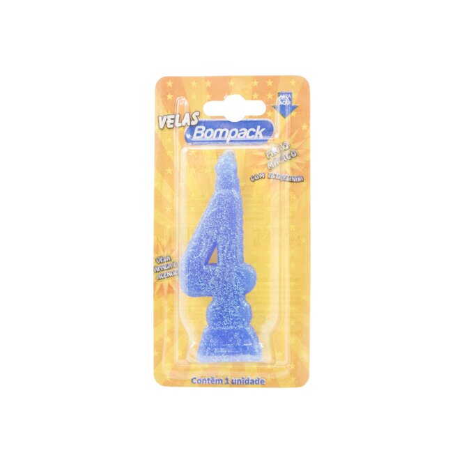 Vela Mágica N° 4 Color Azul Bompack