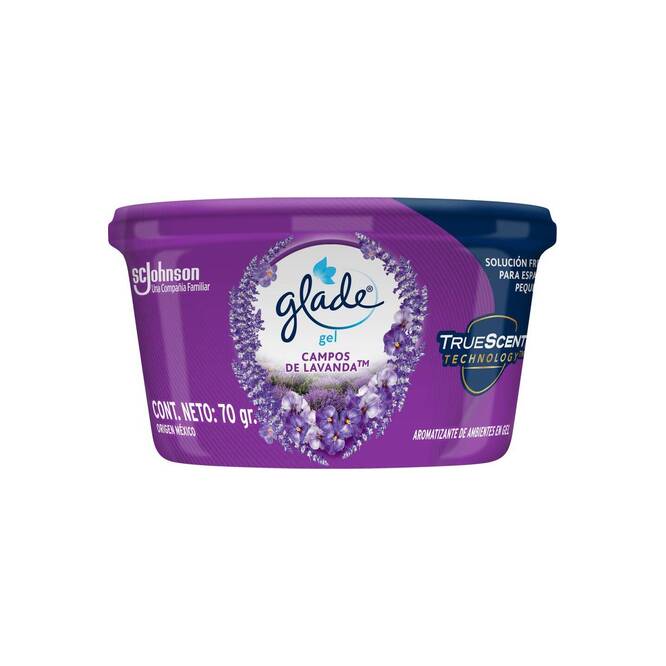 Aromatizante mini gel campos de lavanda pote Glade 70 gramos
