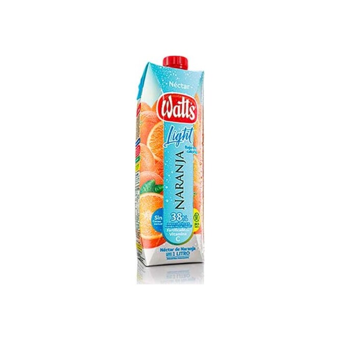Jugo de naranja light tetra Watts 1 litro