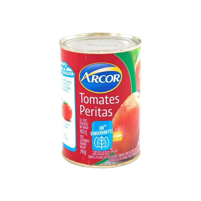 Tomate pelado perita Arcor 400 gramos