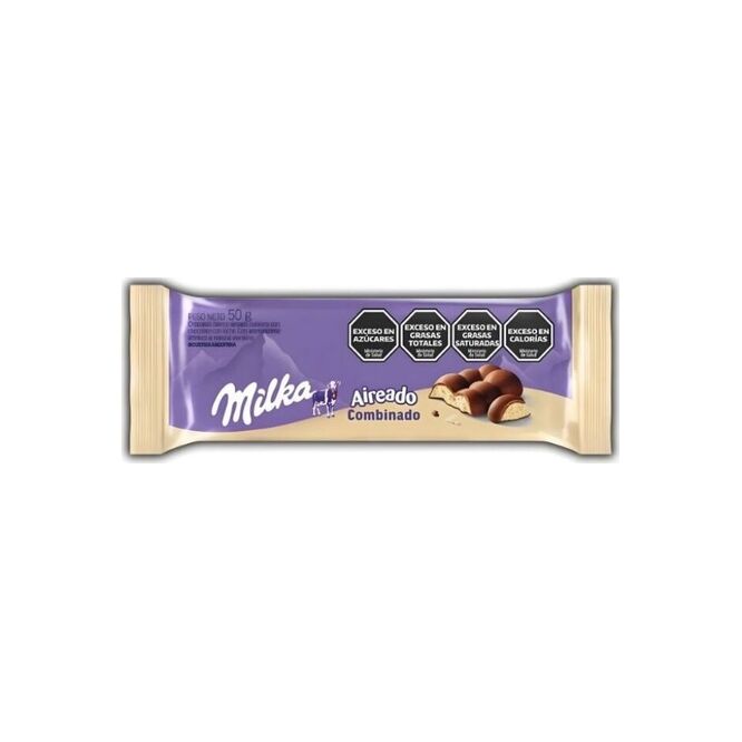 Chocolate leger barra combinado Milka 50 gramos