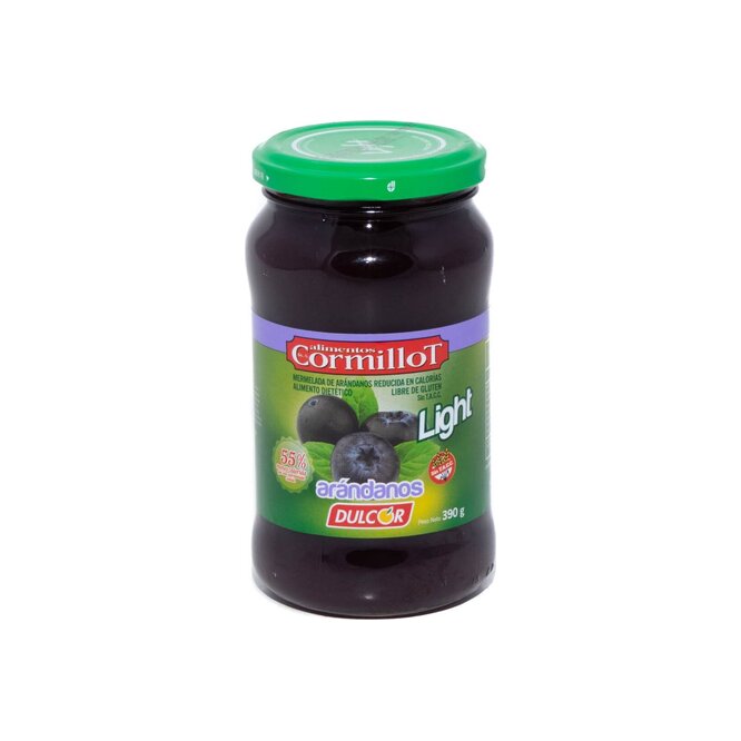 Mermelada arándanos light frasco Cormillot 390 gramos