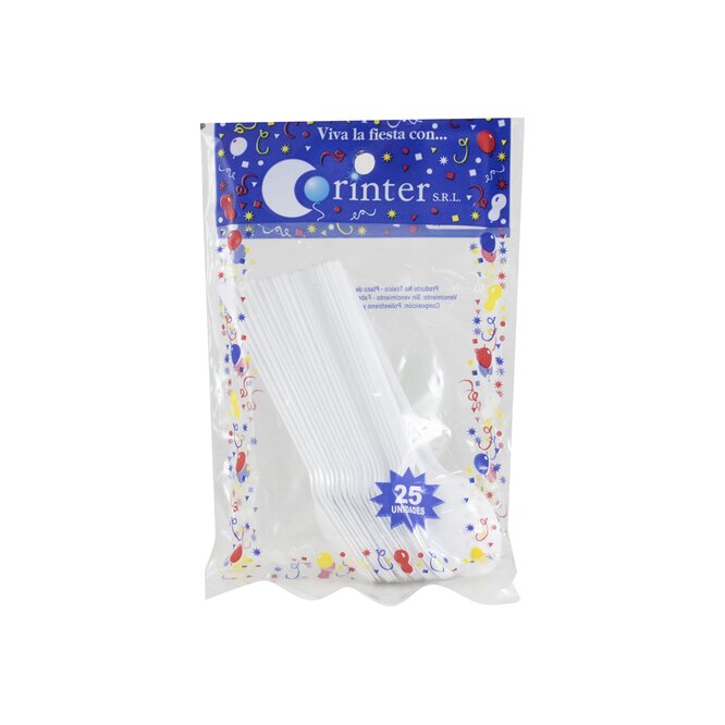 Cucharitas biodegradables en paquete Corinter 25 unidades