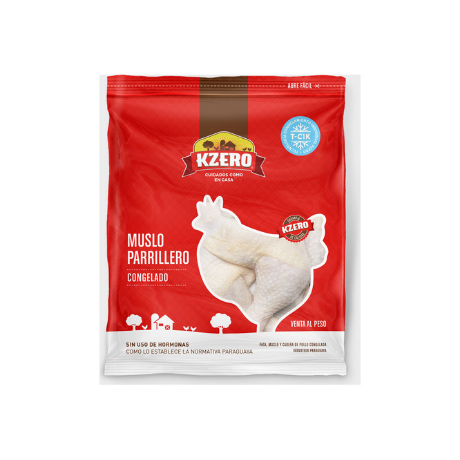 Muslo de pollo parrillero en paquete Kzero por kilo