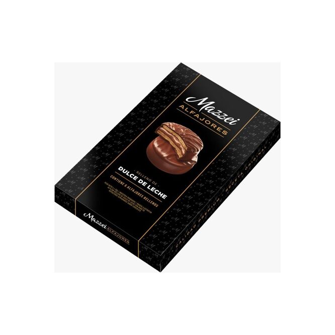 Alfajores rellenos con dulce de leche pack 6 unidades Mazzei 50 gramos