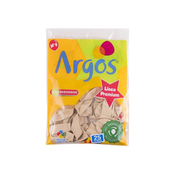 Globos diseño vintage fósil Nro 9 en paquete Argos 25 unidades