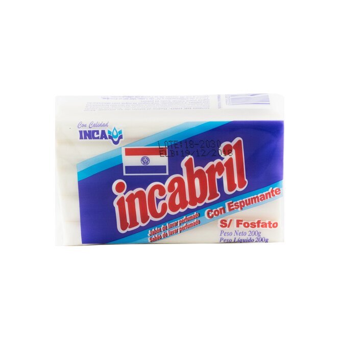 Jabón para lavar ropa blanco Incabril 200 gramos