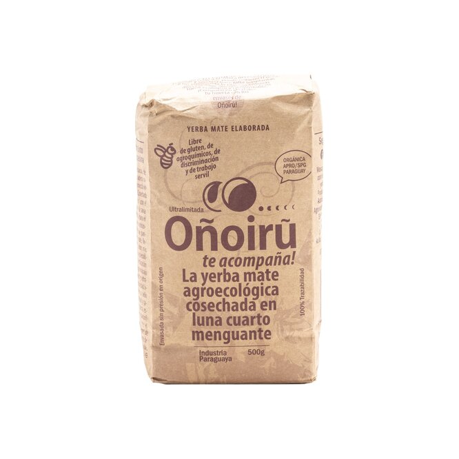 Yerba Mate Elaborada en paquete Oñoiru 500 Gr
