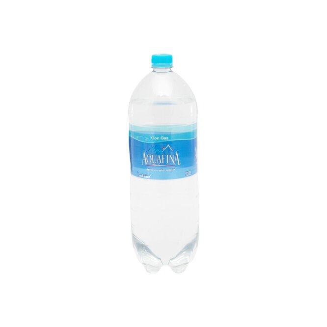 Agua mineral con gas botella Aquafina 2 litros