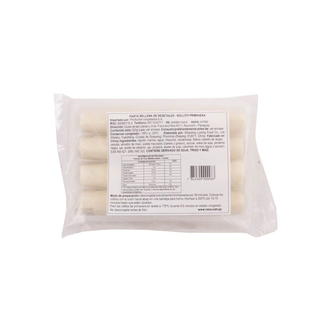 Pasta rellena primavera Lurong 8 unidades