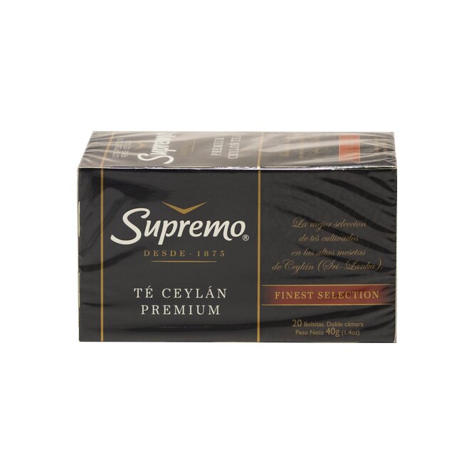 Té ceylan premium Supremo 20 unidades
