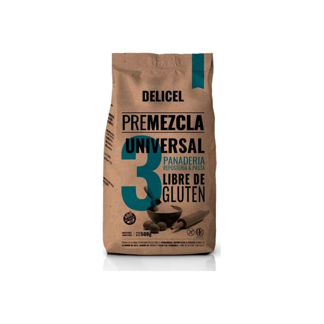 Premezcla Universal sin gluten Delicel 500 gramos