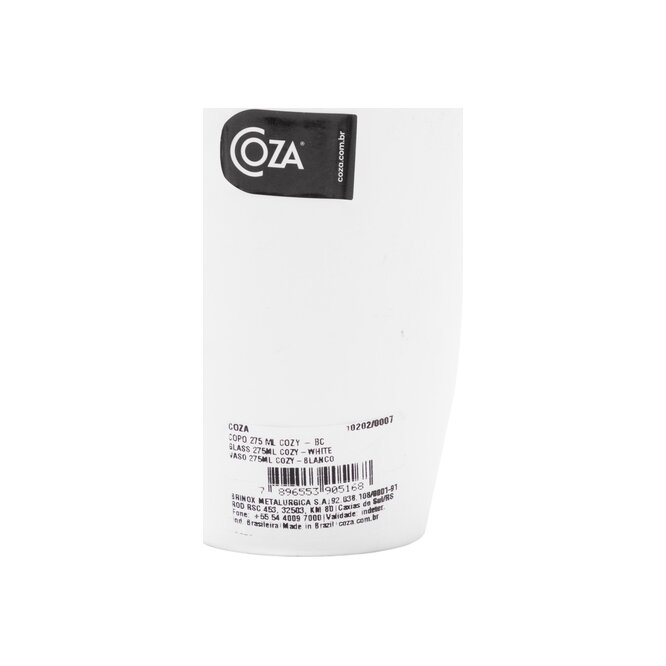 VASO D/PLASTICO BLANCO  COZA 275ML
