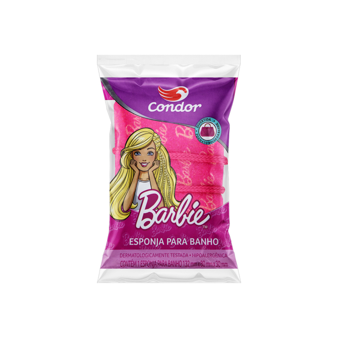 ESPONJA PBAÑO BARBIE HIPOALERGENICA CON