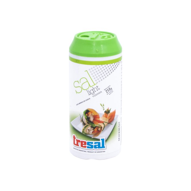 Sal fina light bajo sodio en frasco Tresal 250 gramos