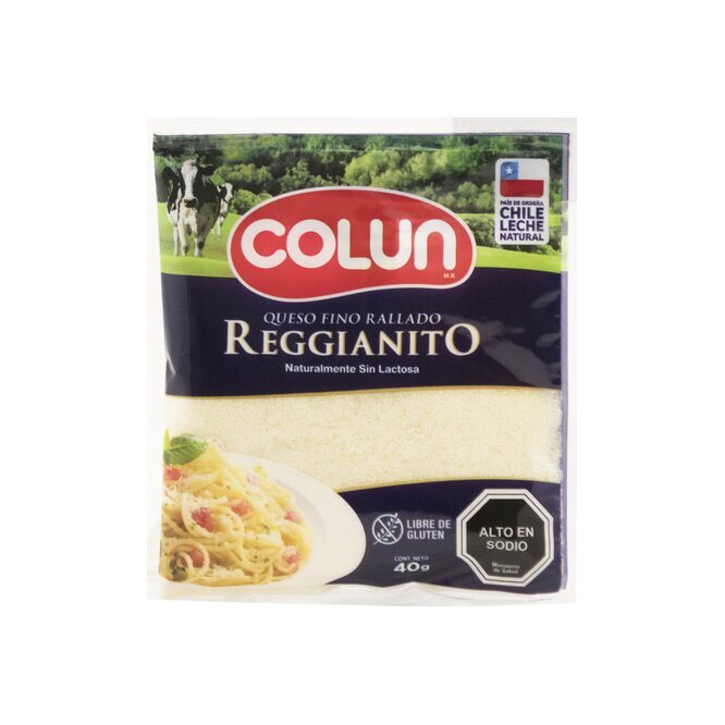 Queso rallado reggianito Colun 40 gramos