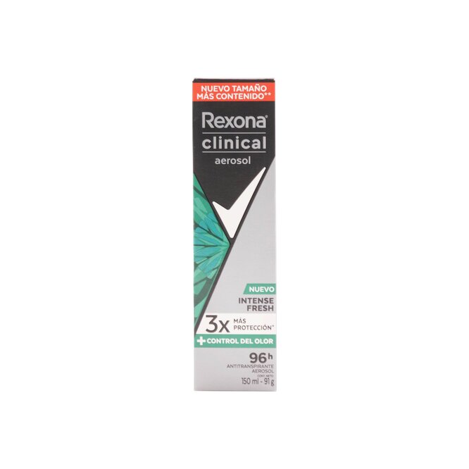 Desodorante antitranspirante clínical intense fresh en aerosol Rexona 150 ml