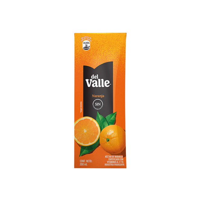 Jugo sabor naranja tetra Del Valle 200 ml