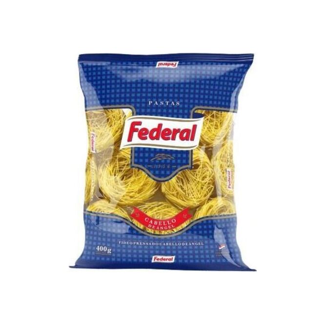 Fideo cabello de ángel paquete Federal 400 gramos