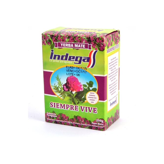 Yerba mate siempre vive Indega 250 gramos