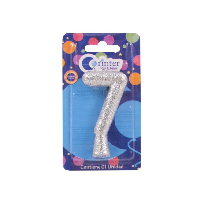 Vela tubular plata N° 7 Corinter 1 unidad