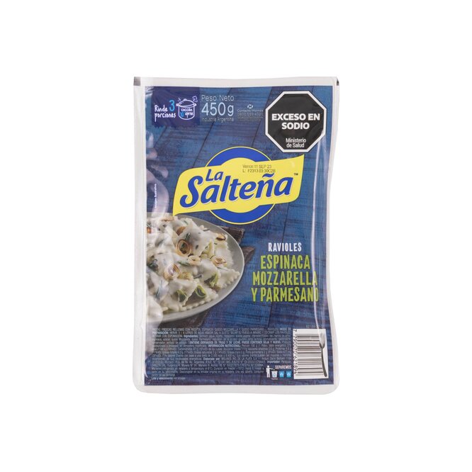Ravioles de espinaca y muzzarella La Salteña 450 gramos