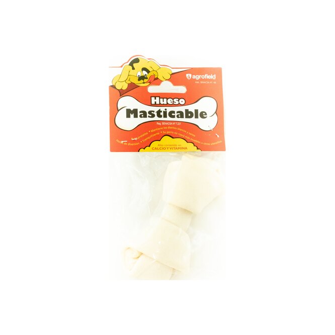 Hueso para perro masticable blanco N° 1 en paquete de 1 unidad Agrofield