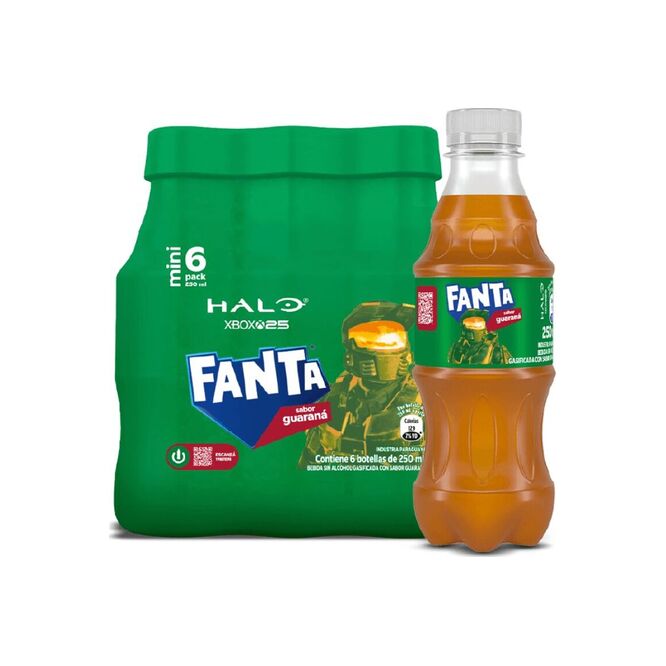 Gaseosa descartable Sabor Guaraná en pack Fanta 250 ml