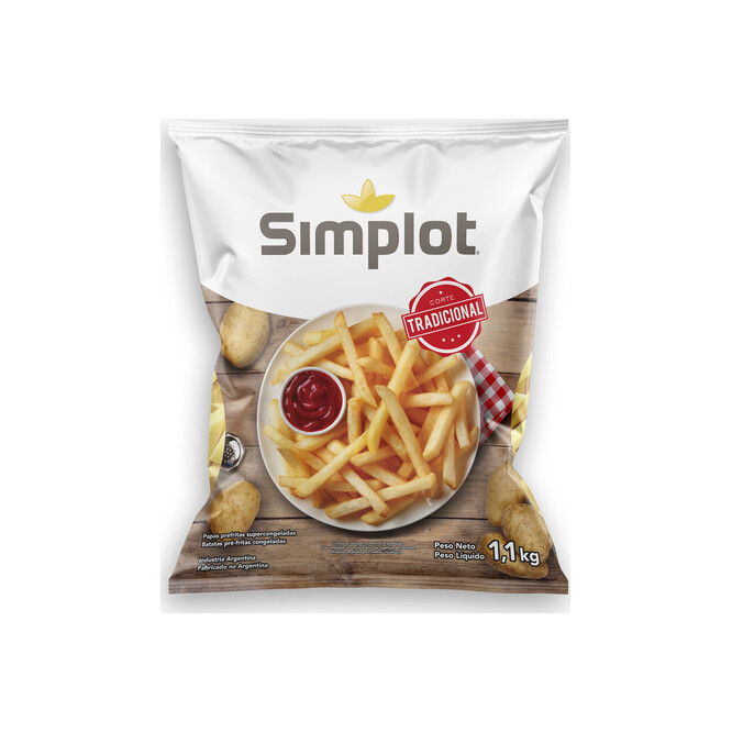 Papas congeladas para freír Bastón Tradicional Simplot 1,1 kilos