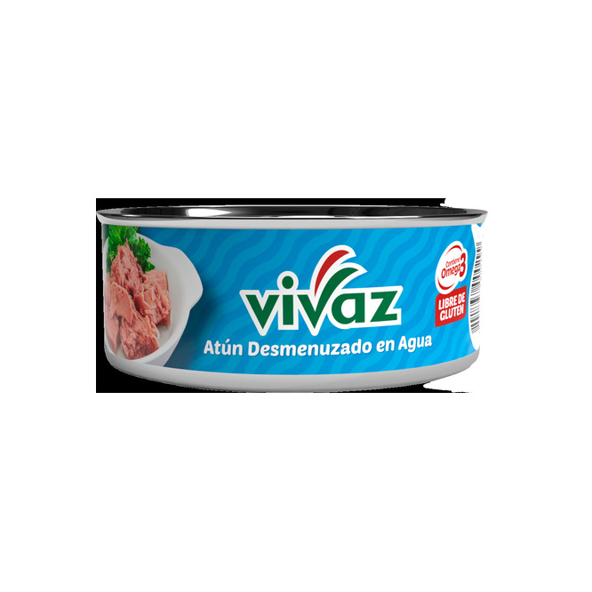 Atún desmenuzado en agua en lata Vivaz 170 gramos